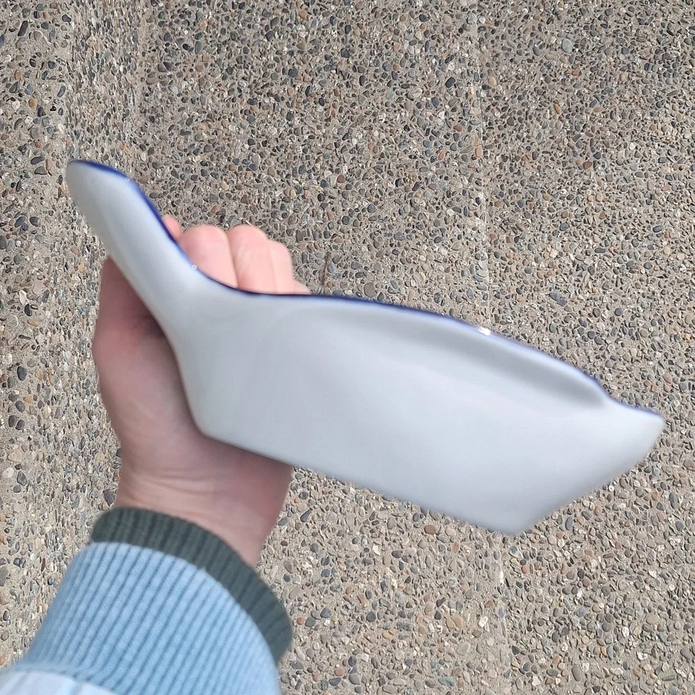 Dansk Arabesque Chowder Bowl Blue And White Fish Catch-all - Picture 5 of 7